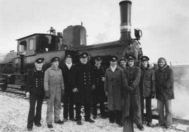 Hedetoft sammen med nogle af de første medlemmer ved Limfjordsbanen